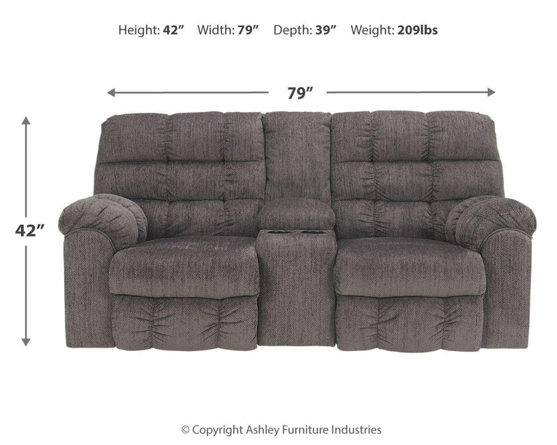 Acieona - Dbl Rec Loveseat W/console