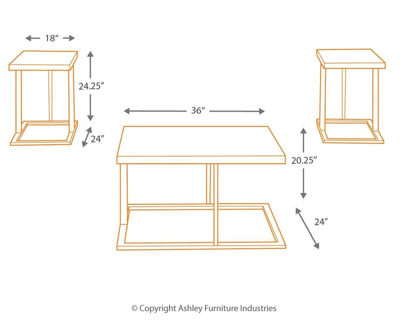 Airdon - Occasional Table Set (3/cn)