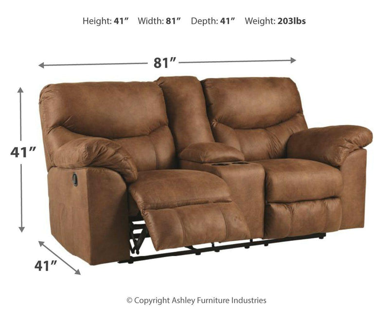 Boxberg - Dbl Rec Loveseat W/console