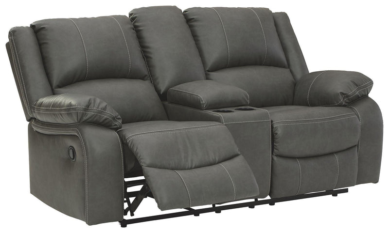 Calderwell - Dbl Rec Loveseat W/console