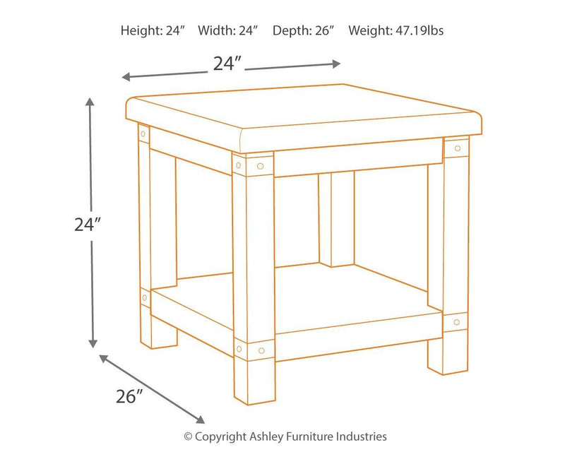 Carynhurst - Rectangular End Table