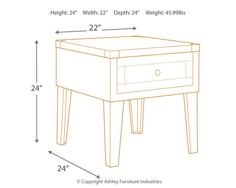 Chazney - Rectangular End Table