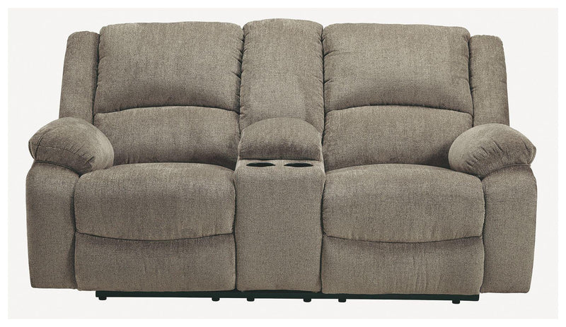 Draycoll - Dbl Rec Loveseat W/console