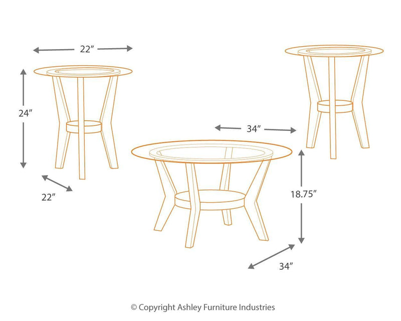 Fantell - Occasional Table Set (3/cn)