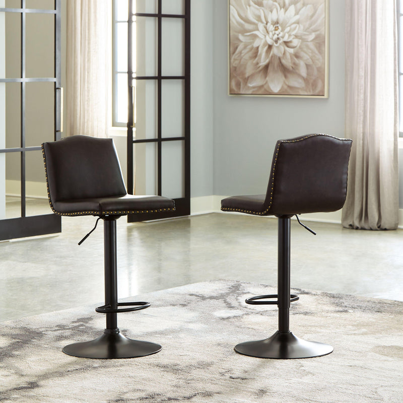 Gaddison - Tall Uph Swivel Barstool(2/cn)