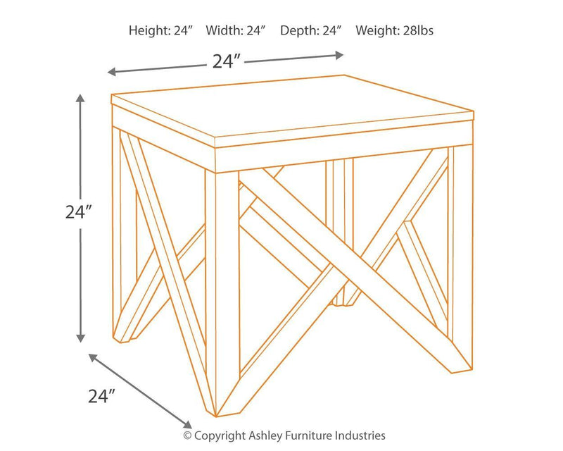 Haroflyn - Square End Table