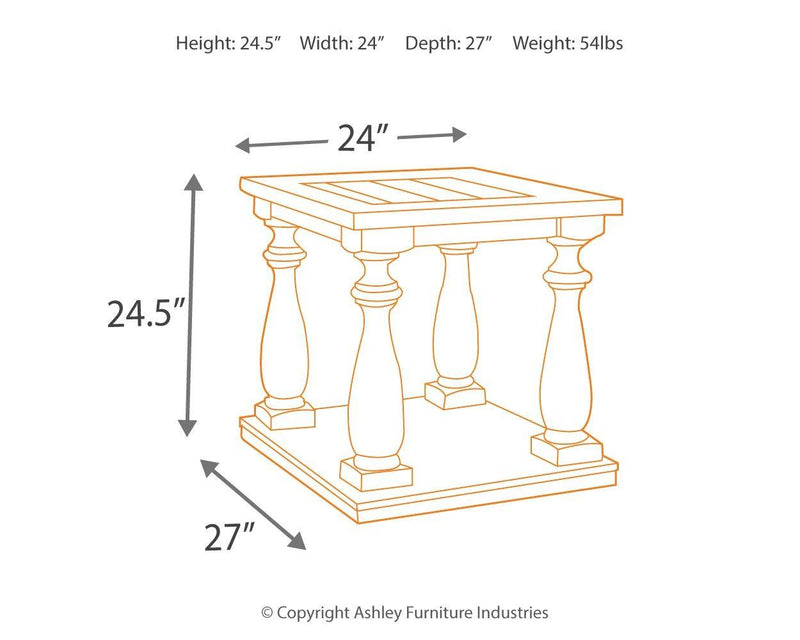 Mallacar - Rectangular End Table