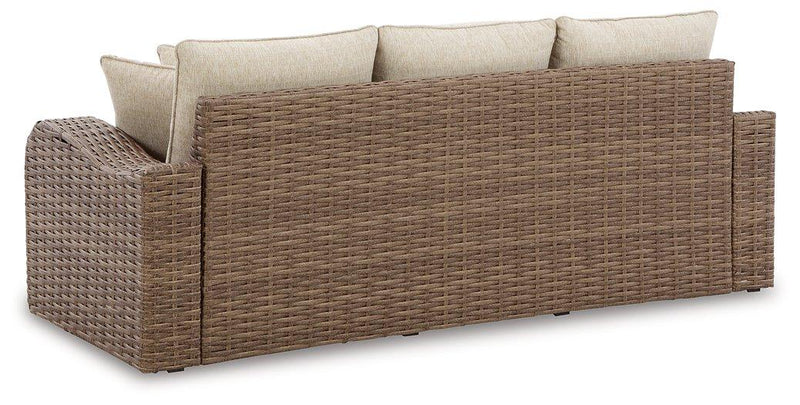 Sandy Bloom Outdoor Sofa with Cushion