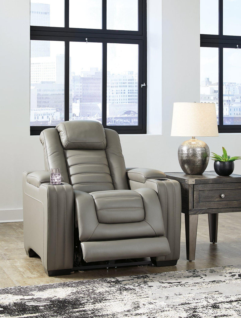 Backtrack Gray Power Recliner