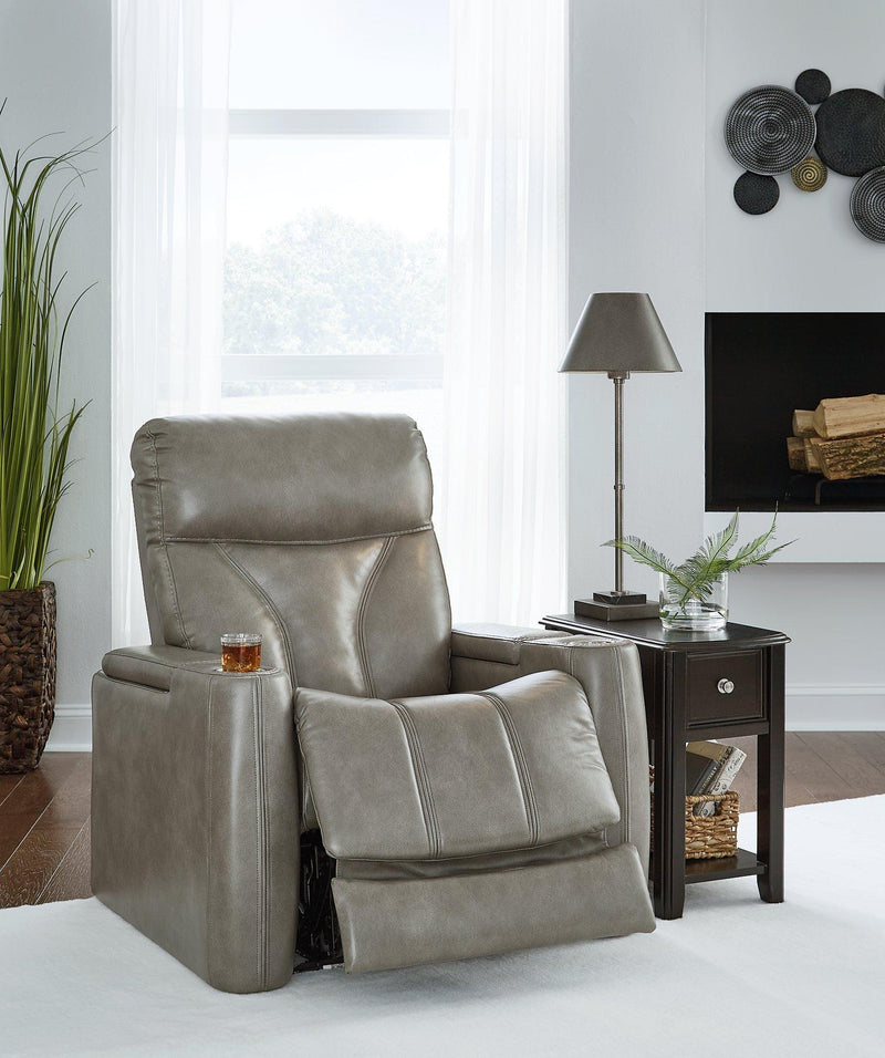 Benndale Gray Power Recliner