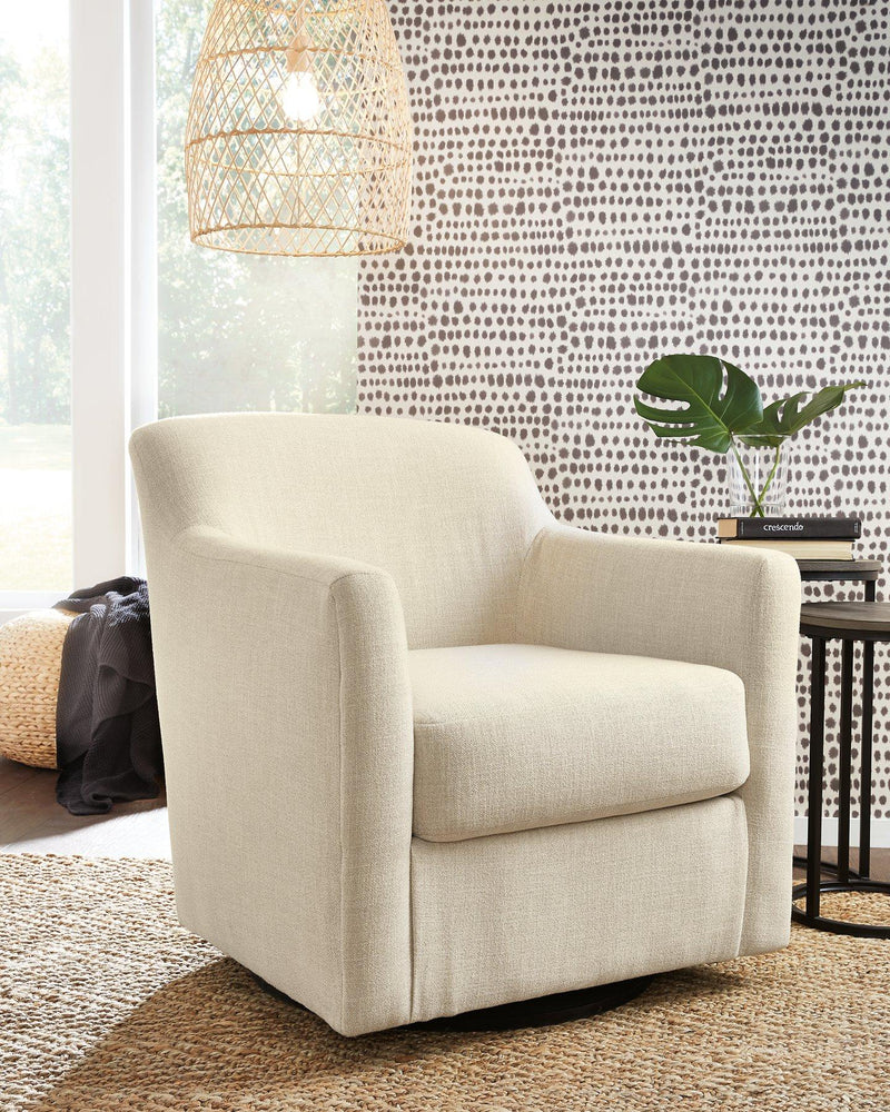 Bradney Linen Swivel Accent Chair