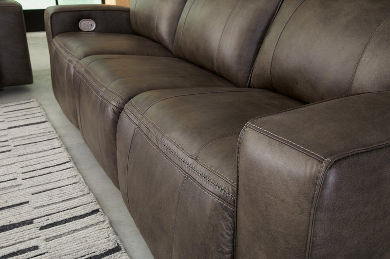 Game Plan Concrete Power Reclining Sofa