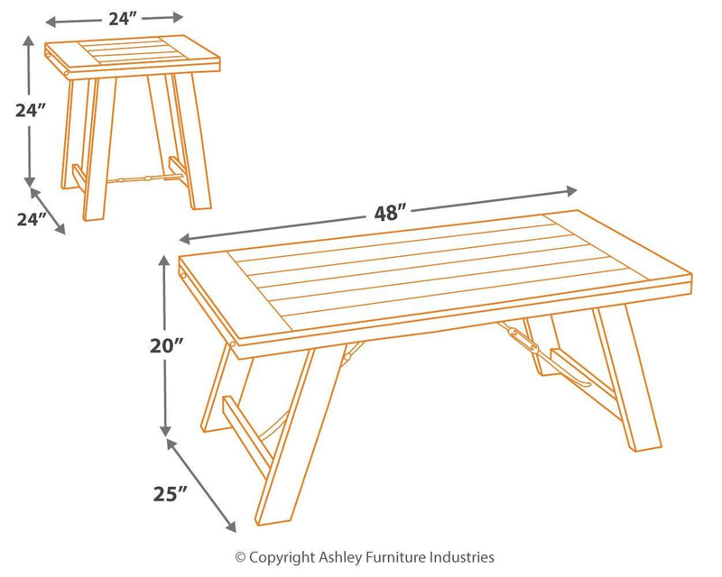 Noorbrook - Occasional Table Set (3/cn)