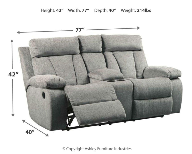 Mitchiner - Dbl Rec Loveseat W/console