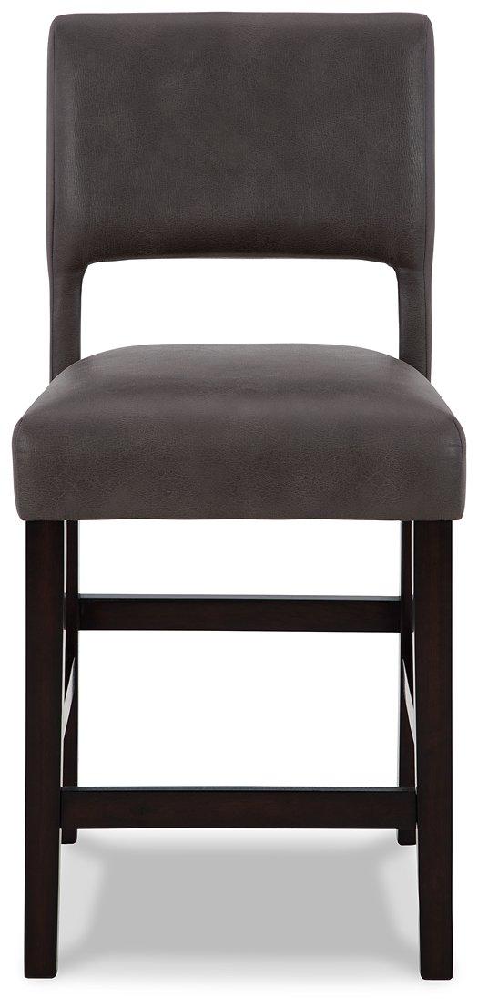 Leektree Gray/Brown Counter Height Bar Stool (Set of 2)