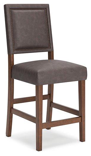 Benmara Grayish Brown/Brown Counter Height Bar Stool