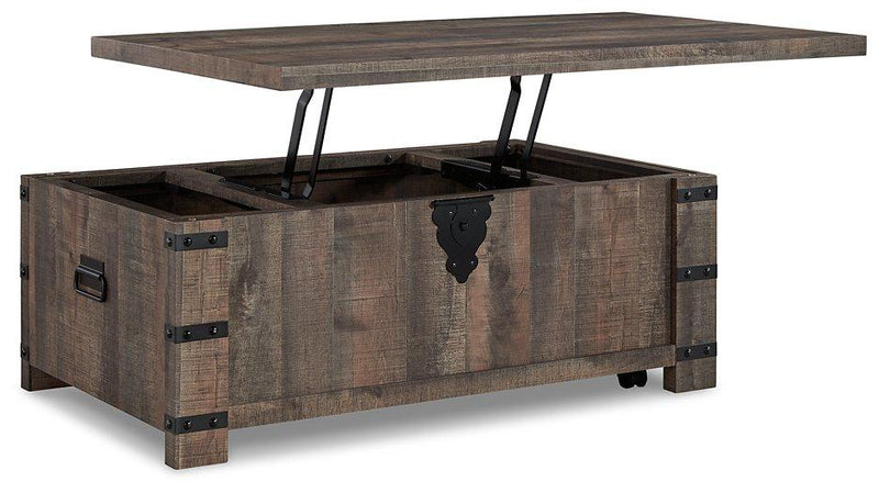 Hollum Rustic Brown Lift-Top Coffee Table