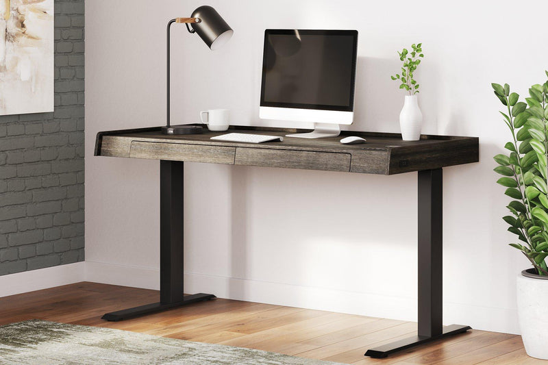 Zendex Dark Brown 55" Adjustable Height Desk