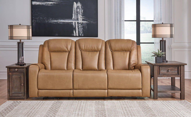 Card Player Cappuccino Power Reclining Sofa