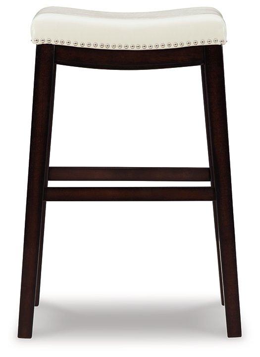 Lemante Ivory/Brown Bar Height Bar Stool (Set of 2)