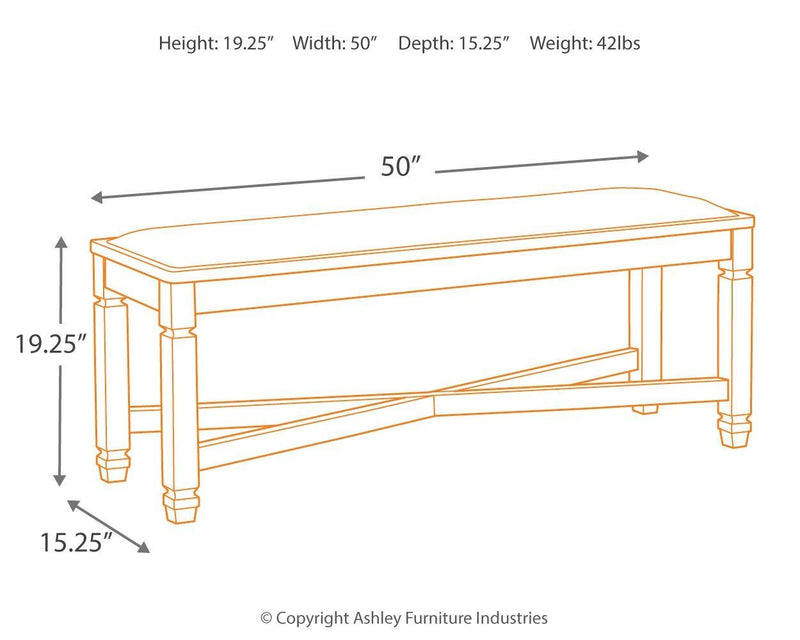 Tyler Creek - Upholstered Bench