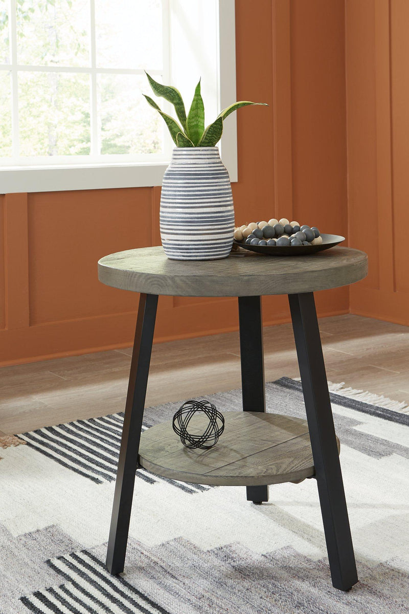 Brennegan Gray/Black End Table