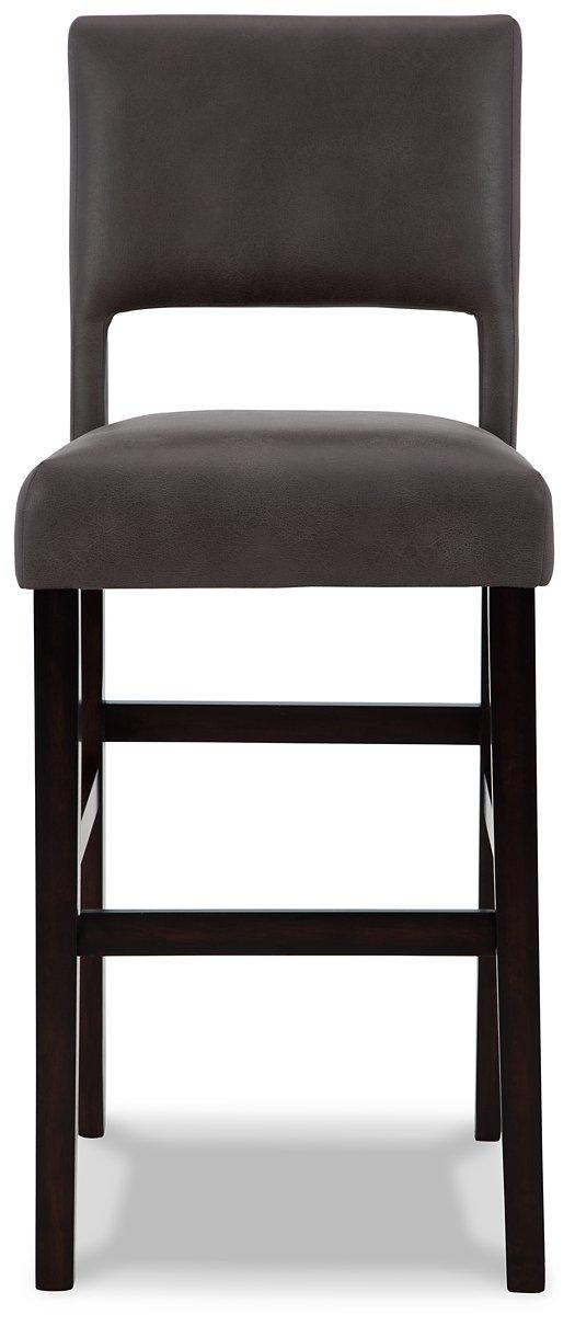 Leektree Gray/Brown Bar Height Bar Stool