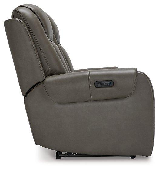 Card Player Smoke Power Reclining Sofa