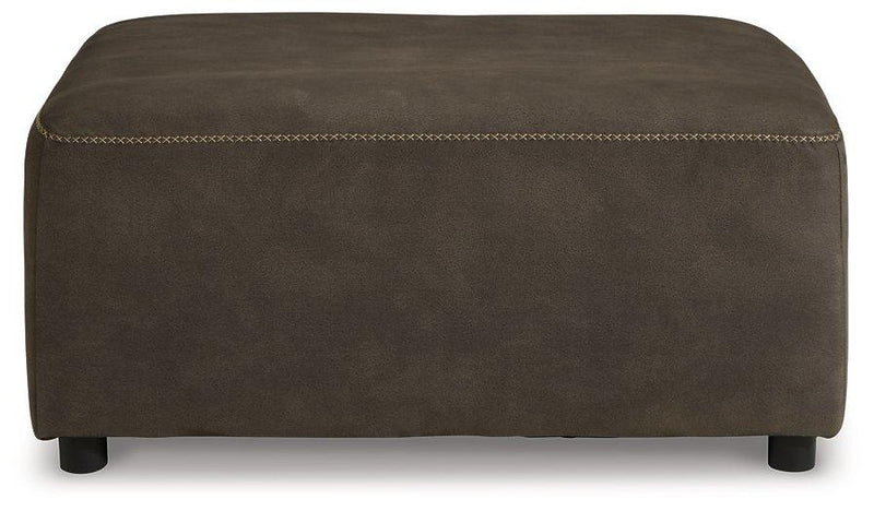 Allena Gunmetal Oversized Accent Ottoman