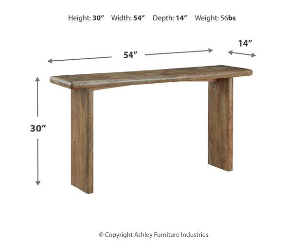 Lawland Light Brown Sofa Table