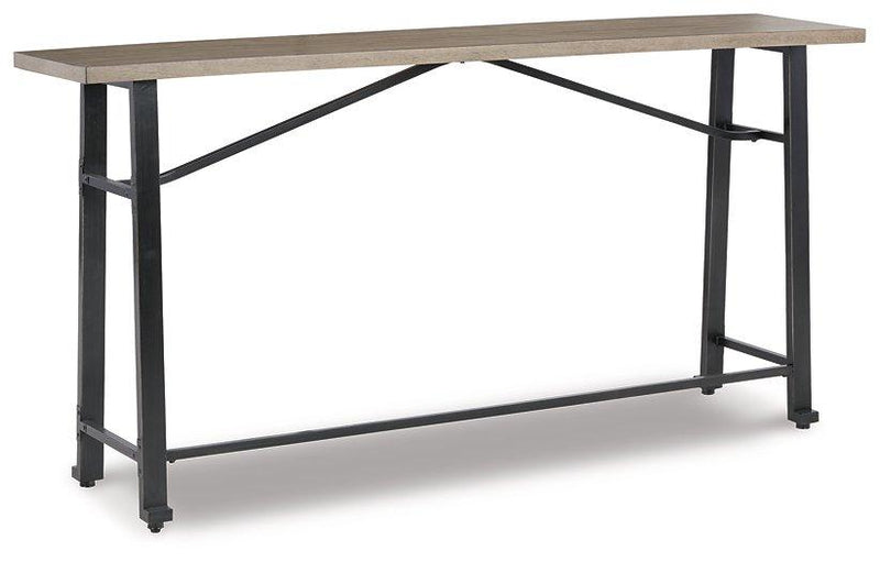 Lesterton Light Brown/Black Long Counter Table