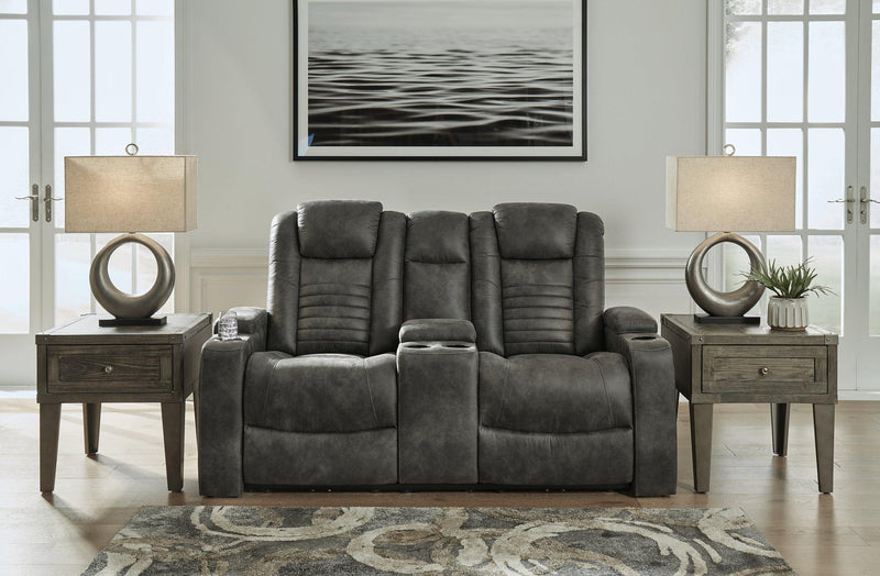 Soundcheck Storm Power Reclining Loveseat with Console