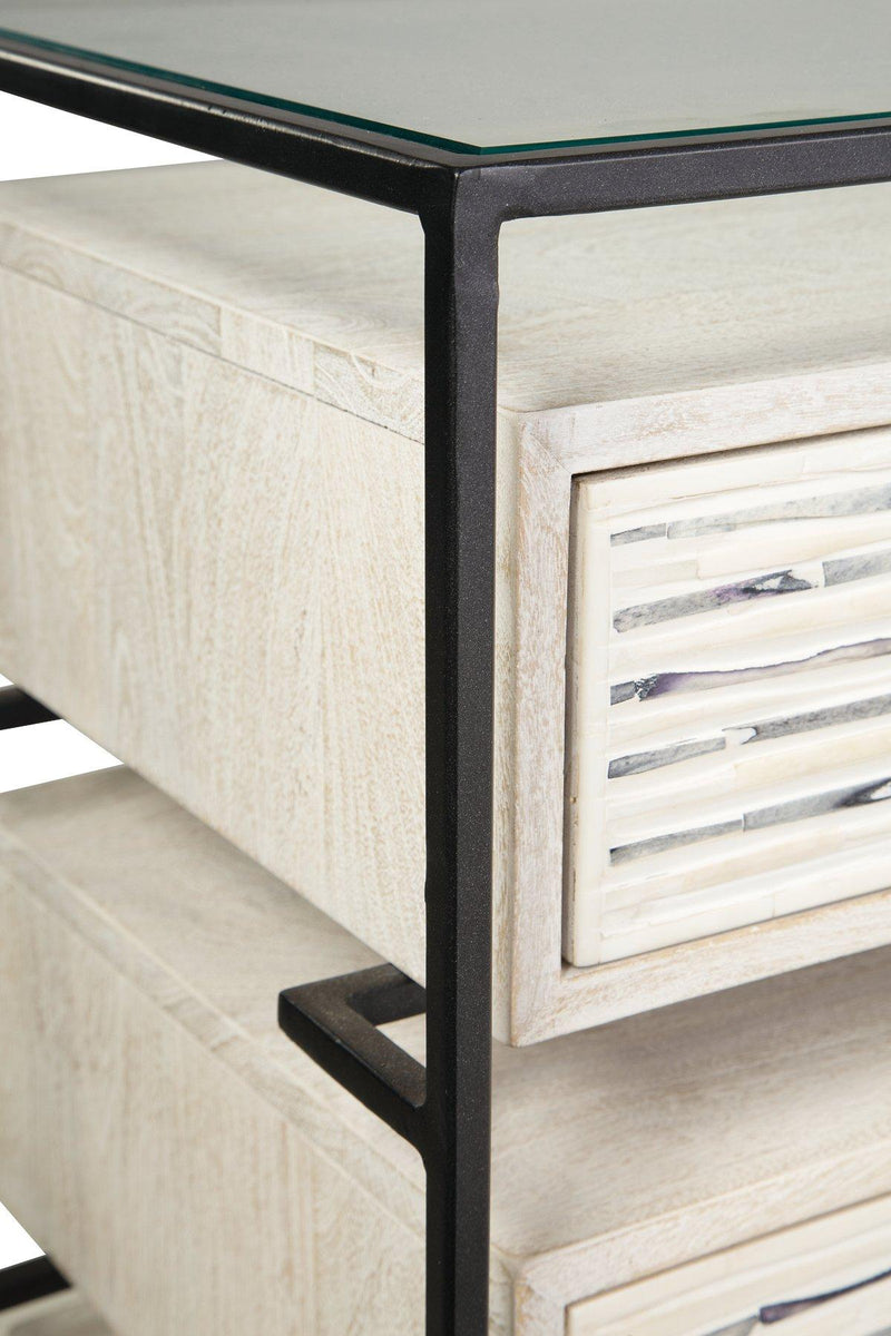 Crewridge Black/Cream Accent Cabinet