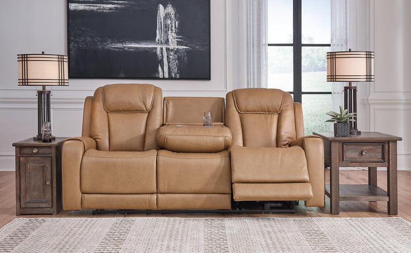 Card Player Cappuccino Power Reclining Sofa