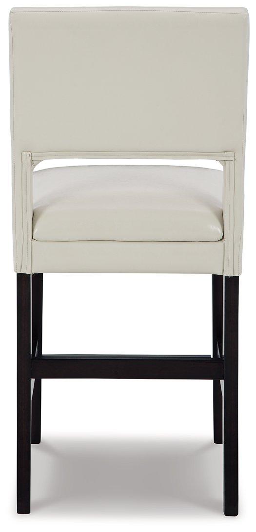 Leektree Ivory/Brown Counter Height Bar Stool