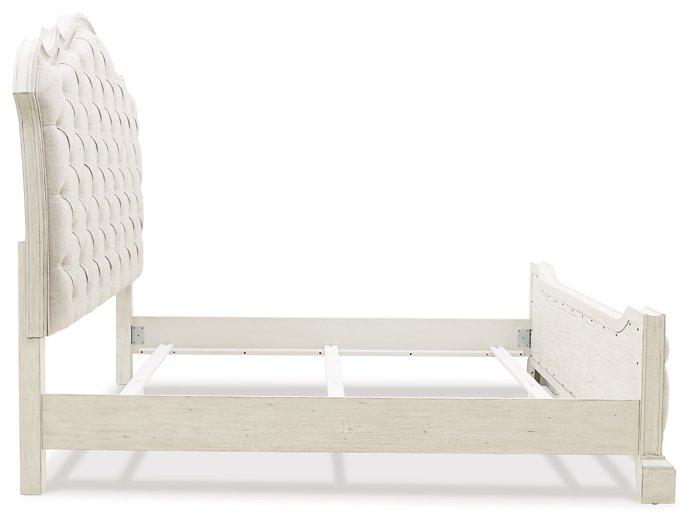 Arlendyne Antique White King Upholstered Bed