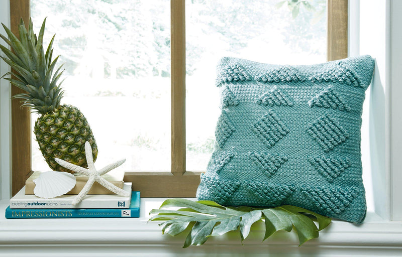 Rustingmere Teal Pillow (Set of 4)