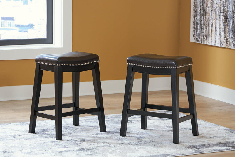 Lemante Dark Brown Counter Height Bar Stool