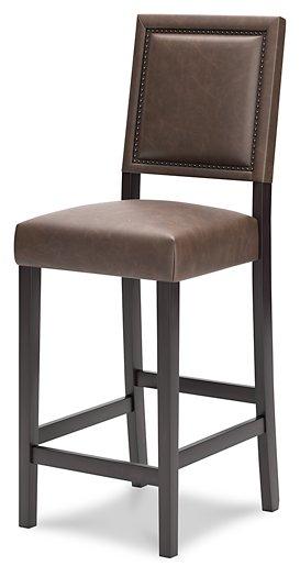 Benmara Brown/Dark Brown Bar Height Bar Stool