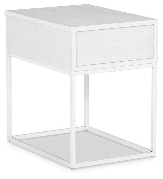 Deznee White End Table