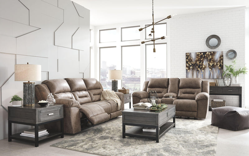 Stoneland - Dbl Rec Loveseat W/console