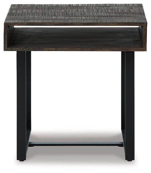 Kevmart Grayish Brown/Black End Table