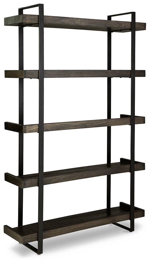 Kevmart Grayish Brown/Black Bookcase