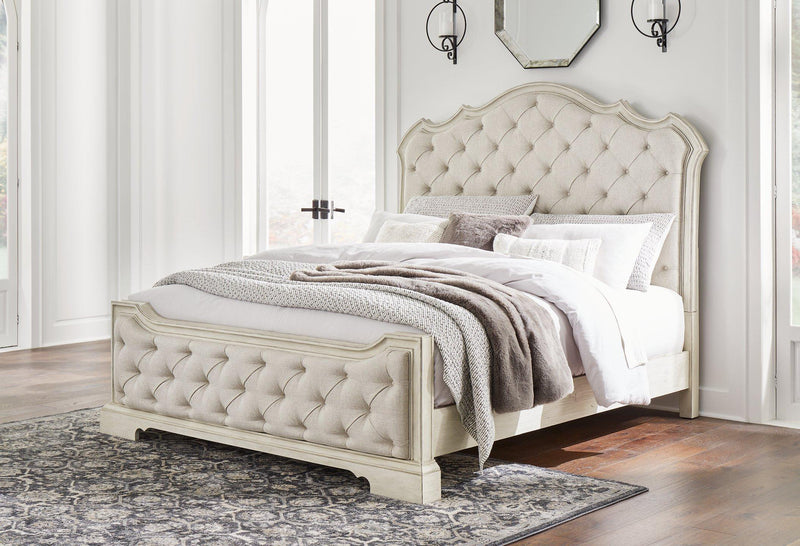 Arlendyne Antique White California King Upholstered Bed