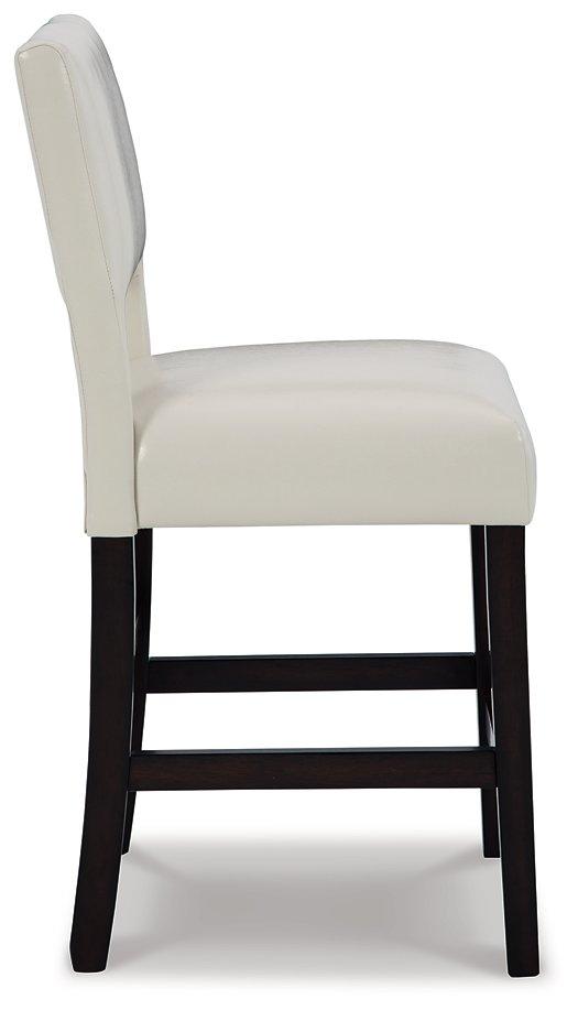 Leektree Ivory/Brown Counter Height Bar Stool (Set of 2)