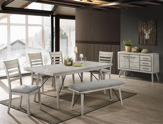 Crown Mark White Sands 5 pc Dining Set