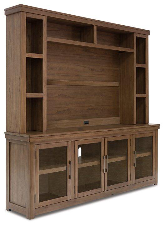 Boardernest Brown 85" TV Stand with Hutch image