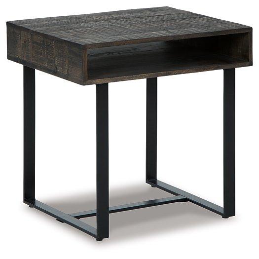 Kevmart Grayish Brown/Black End Table image