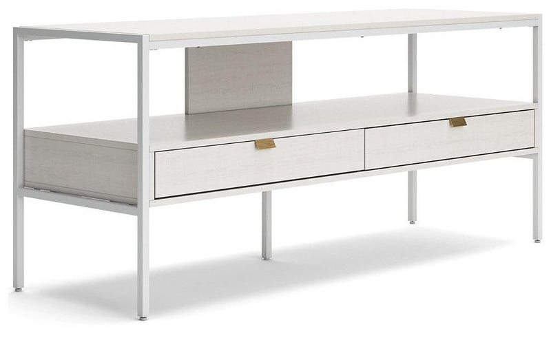 Deznee White 60" TV Stand image