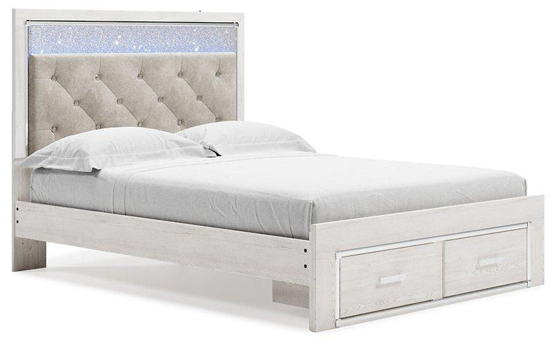 Altyra White Queen Upholstered Storage Bed image